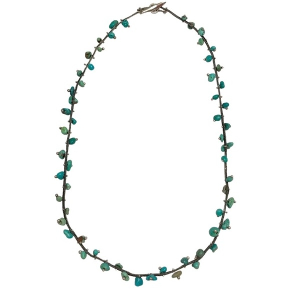Twist Turquoise Sterling Silver Necklace
